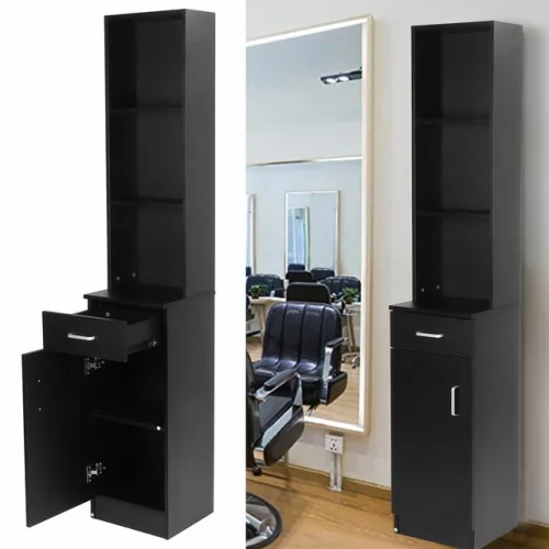 New Wall Mount Hair Styling Station Barber Cabinet for Beauty Salon and Spa Equipment