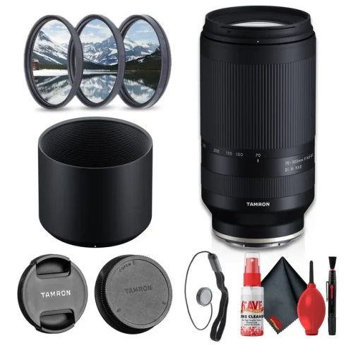 Tamron 70-300mm f/4.5-6.3 Di III RXD Lens for Sony E-Mount Camera Systems Bundle