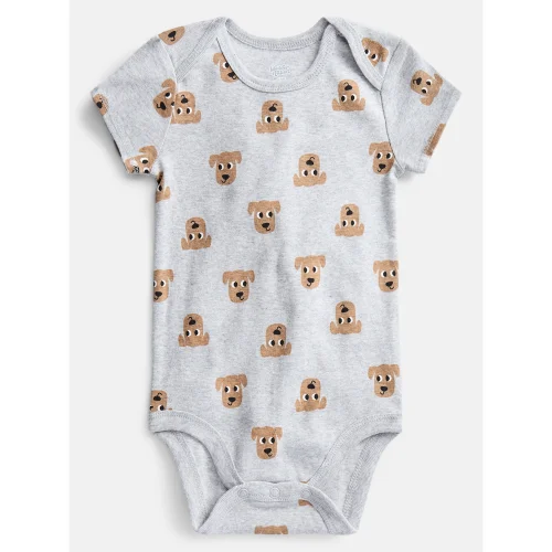 Wonder Nation Baby Boys' Graphic Cotton Bodysuit with Short Sleeves, Available in Sizes 0M-24M