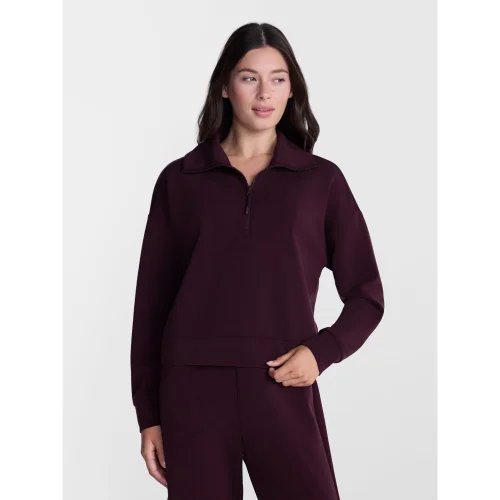 Avia Women's and Women's Plus Quarter-Zip ScubaKnit Pullover, Available in Sizes XS through 4X