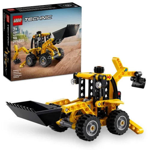LEGO Technic Backhoe Loader Construction Toys - Building Toys Set for Boys & Girls, Ages 7+ - Educational Gift Ideas for Kids Birthday W/ Usable Back Digger, Scoop, & Outriggers - 42197