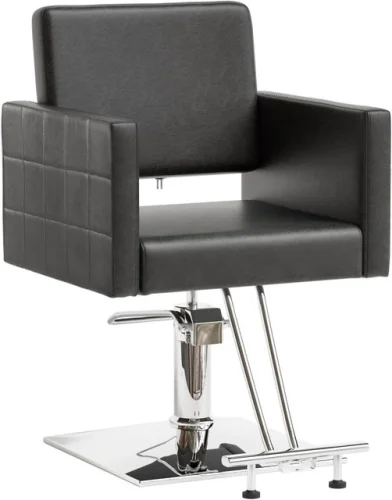 New Hydraulic Barber Chair Salon Chair with Footrest and Swivel Styling Functionality in Black