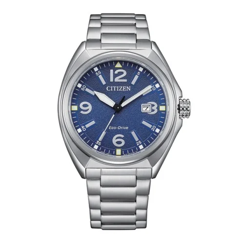 Citizen Men's Sport Military Date Eco-Drive Silver Watch 40MM AW1571-76L