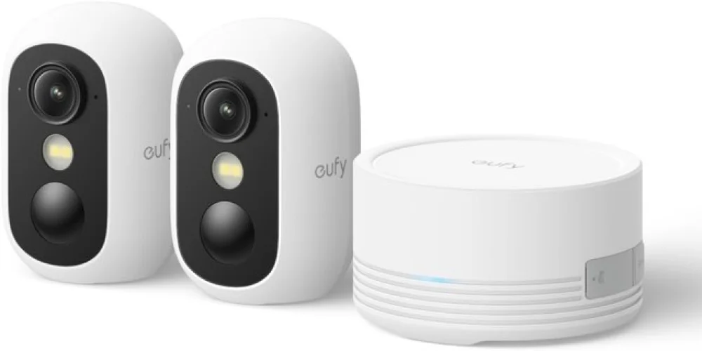eufy eufyCam C35 2-Cam Kit Wireless Outdoor & Indoor Camera with Color Night Vision