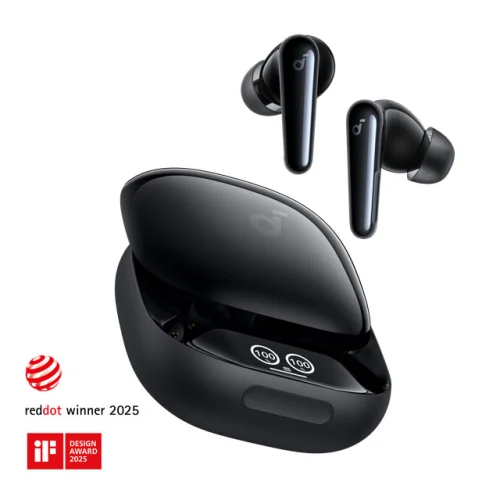 Soundcore Anker Liberty 4 Pro Noise Cancelling Earbuds in Glossy Black - Open Box Condition