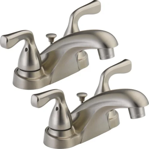 Delta Foundations Centerset Bathroom Faucet Stainless - Certified Refurbished