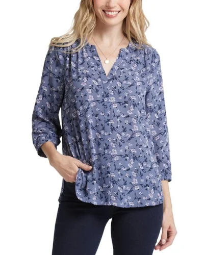 Nydj Pintuck Blouse Women's Size XS
