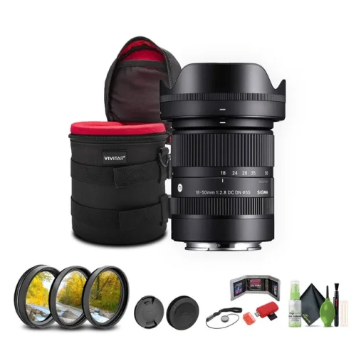 Sigma 18-50mm f/2.8 DC DN Contemporary Lens Canon RF Bundle