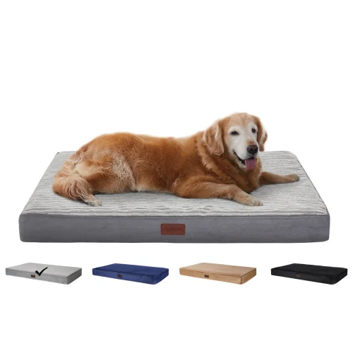 Ophanie Orthopedic Dog Bed for Large Dogs, Removable Washable Cover, Non-Slip Bottom, 35"x22"x3.5"