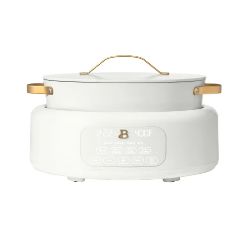 Beautiful 10-in-1 6 Qt Electric Multi-Cooker in White Icing by Drew Barrymore