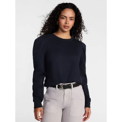 Scenario Women's Sweatshirt with Long Puff Sleeves, Available in Sizes XS through XXXL
