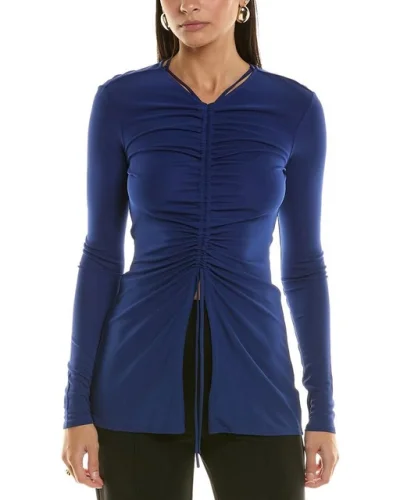 Proenza Schouler White Label Matte Crepe Top Women's Blue Size 2