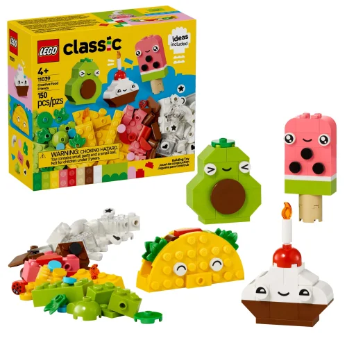 LEGO Classic Creative Food Friends Building Toy Set for Kids Ages 4 and Up, 150 Pieces (11039)