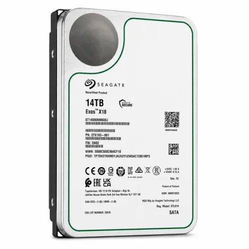 Seagate Exos X18 14TB ST14000NM000J 256MB SATA 6Gb/s 3.5-inch Enterprise Hard Drive