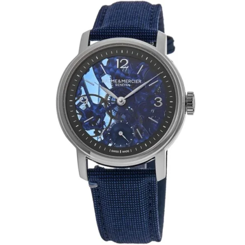 New Baume & Mercier Classima Manual Winding 42mm Blue Dial Men's Watch 10735