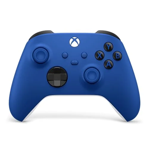 XBOX Wireless Gaming Controller in Shock Blue with Textured Triggers, Bumpers, and Hybrid D-Pad