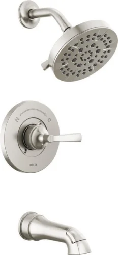Delta Faryn 1H 5-Spray Tub and Shower Faucet Stainless - Certified Refurbished