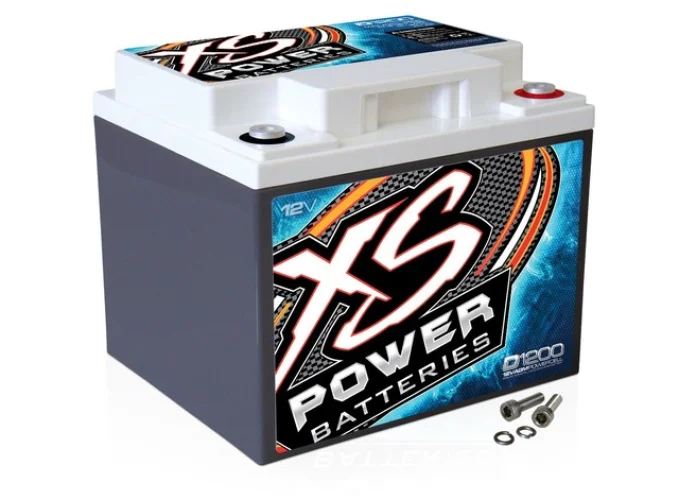 XS Power D1200 2600 Amp AGM Power Cell Car Audio Battery with Terminal Hardware