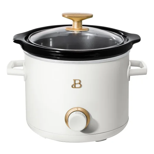 Beautiful 2 Qt Manual Slow Cooker, White Icing by Drew Barrymore