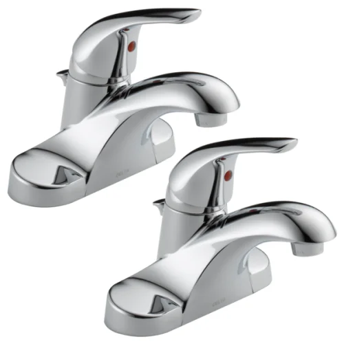 Delta Foundations Centerset Bathroom Sink Faucet Chrome - Certified Refurbished