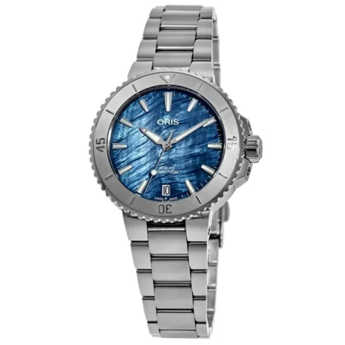 Oris Aquis Date Blue Mother of Pearl Unisex Watch 01 733 7770 4155-07 8 18 05P
