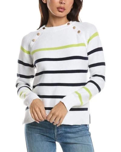 Forte Cashmere Wide Sleeve Button Shoulder Sweater Women's