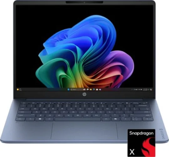 HP - OmniBook 3 - 14" 2K OLED Laptop - Snapdragon X (8-Core CPU) - 16GB Memory - 256GB SSD - Copilot+ - 41+ Hrs Battery Life&sup1; - Starlit Blue