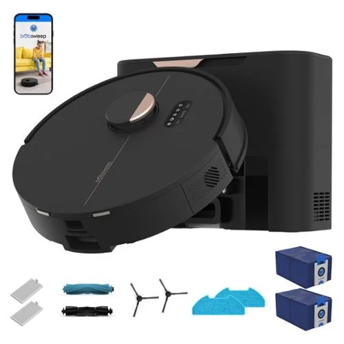 bObsweep - Dustin Robot Vacuum & Mop, Auto-Empty Odor Control Dock with 1 Gal Capacity, Privacy Focused U.S. Software - Plus Version with 8000 Pa Suction