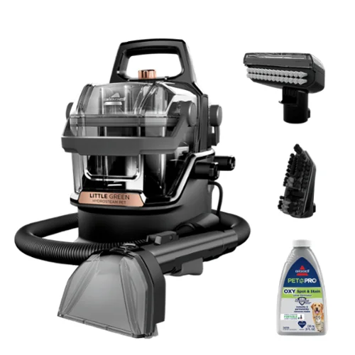 BISSELL Little Green HydroSteam Pet Corded Portable Deep Cleaner in Titanium and Copper Harbor