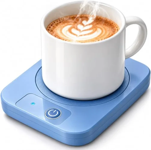 Azxb Coffee Mug Warmer and Candle Warmer, Electric Mug Heater with Aluminum Metal Panel for Drinks