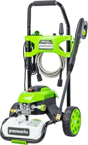 Greenworks - Electric Pressure Washer up to 1900 PSI at 1.2 GPM - Green