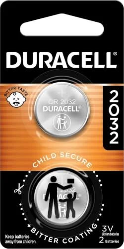 Duracell 2032 Lithium Battery, 2 Count, AirTag & Key Fob, CR2032 3V Cell