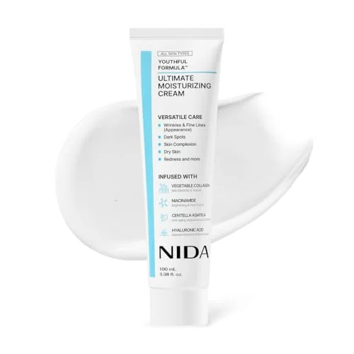 NIDA Youthful Formula Ultimate Moisturizing Cream, Face Moisturizer with Centella, 3.38 fl oz
