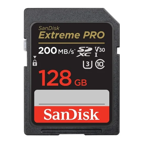 SanDisk 128GB ExtremePRO 200MBs SDXC UHS I Memory Card C10 U3 V30 4K UHD