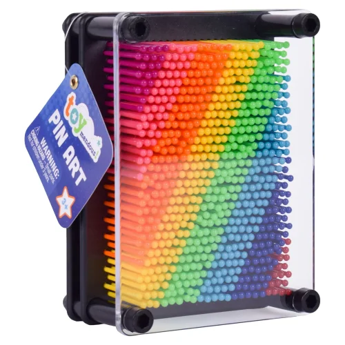 Toymendous Rainbow 3D Pin Art Novelty Toy for Kids and Adults Ages 3 and Up, 5 x 3.75 Inches