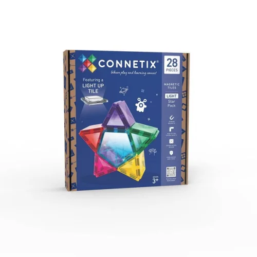 CONNETIX Magnetic Tiles Light Star Pack 28pc