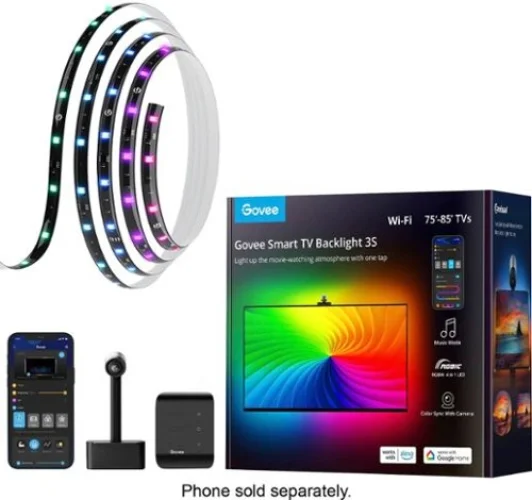 Govee - Dreamview TV Strip Lights for 75&rdquo;- 85&rdquo; TVs - Multi