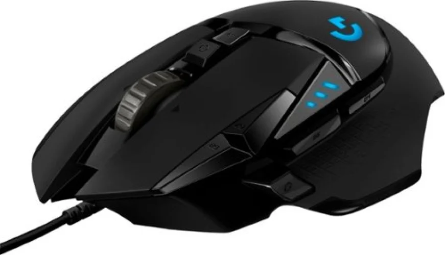 Logitech G502 HERO Wired Optical Gaming Mouse with RGB Lighting in Black