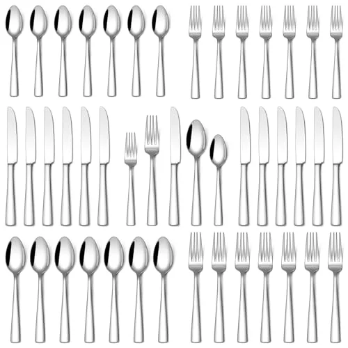 Stapava 30 Piece Silverware Set for 6, Food-Grade Stainless Steel Flatware Set Mirror Polished