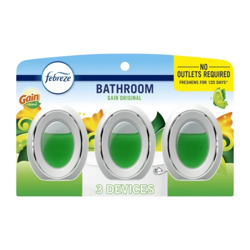 3 Count Febreze Bathroom Air Freshener Odor-Fighting, Gain Original Scent