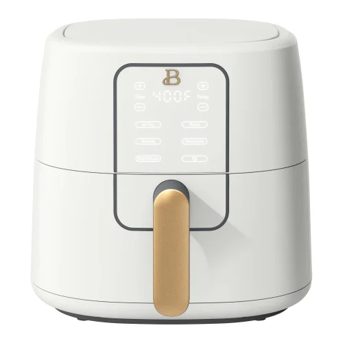 Beautiful 6 Qt Air Fryer with TurboCrisp Technology, EverGood Ceramic Nonstick Coating, White Icing by Drew Barrymore