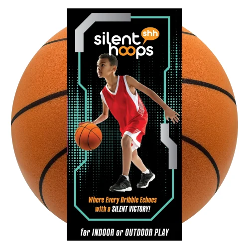 Supreme Silent Hoops Standard Size Indoor Basketball, Premium Foam Construction for Quiet Play