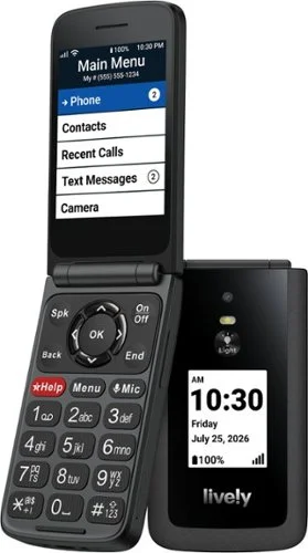 Lively&reg; - Jitterbug Flip3 Easy Prepaid Cell Phone - Black