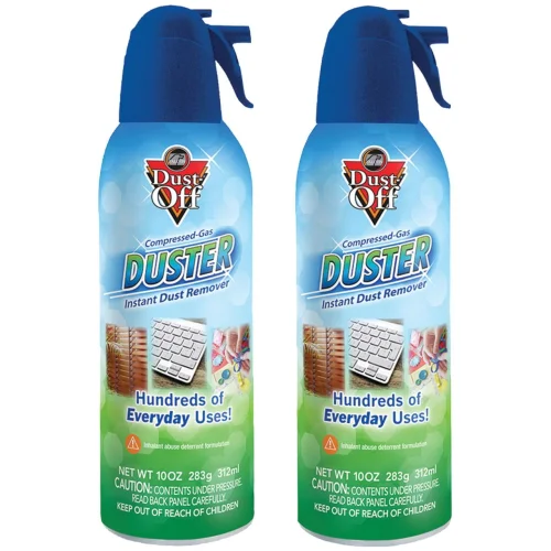 2 Pack Dust-Off Model FLCNRET10522 Compressed Gas Duster, 10oz, 8.5" Height, 3" Width