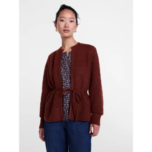 Scenario Women's and Women's Plus Open Tie Cardigan Lightweight Sweater, Sizes XS-4X