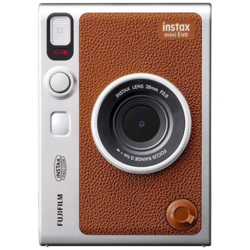Fujifilm instax mini Evo Hybrid Instant Film Camera Bluetooth Brown Excellent