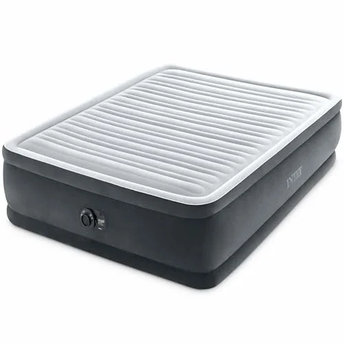 INTEX 22in Queen Dura-Beam Comfort Plush Air Mattress with Built-in Pump, 600lb Weight Capacity