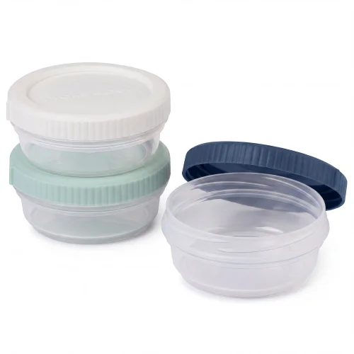 Prokeeper+ Plastic 1/2 Cup Food Storage Containers, 3-Piece Set for Packed Lunches and Commutes