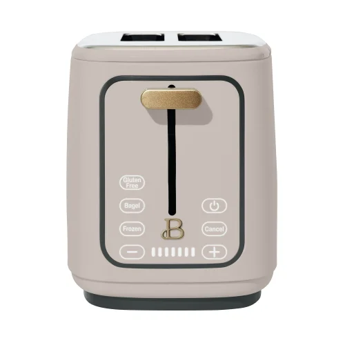 Beautiful 2-Slice Toaster with Touch-Activated Display in Porcini Taupe by Drew Barrymore