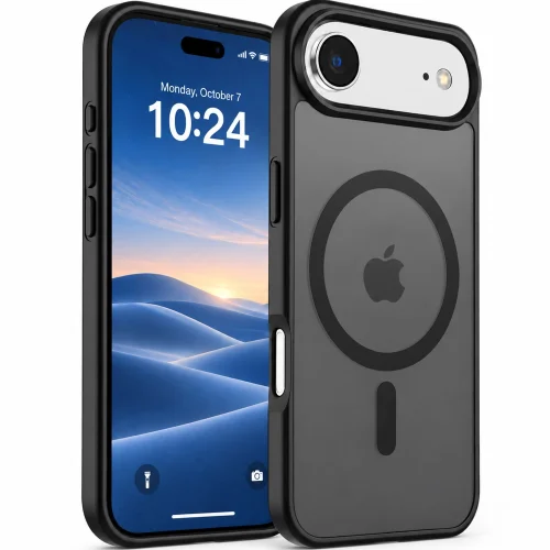 Atgdluk Magnetic Phone Case for iPhone Air 6.5-inch 2025, Shockproof Slim Matte Cover, Black